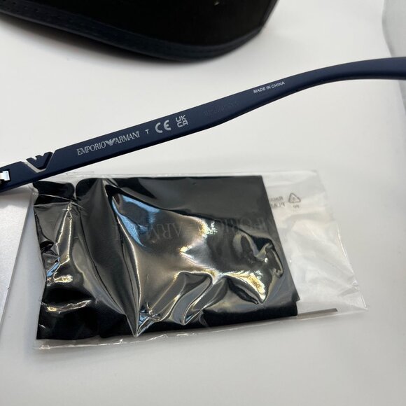 Emporio Armani Rectangular Matte Blue Mens Glasses Frames EA3213 - Picture 4 of 7